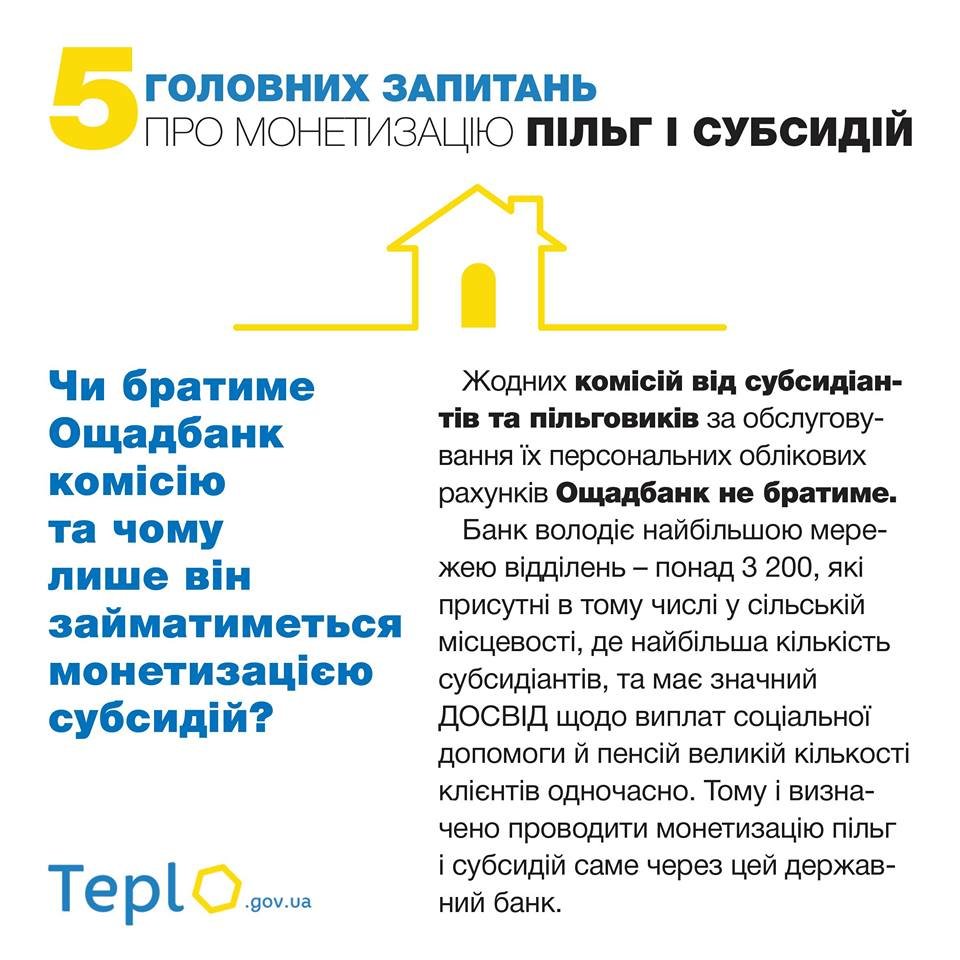 Правительство разъяснило, должны ли получатели субсидий пла..., фото-1 Правительство разъяснило, должны ли получатели субсидий платить комиссию "Ощадбанку" , фото-1